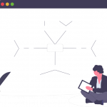 Blockchain network illustration